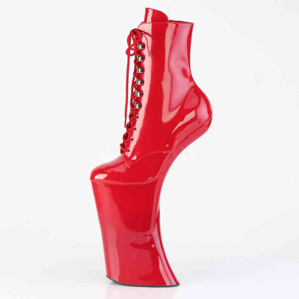 Pleaser - FORBIDDEN-1020 Plateau Laarzen, Paaldans schoenen - Rood